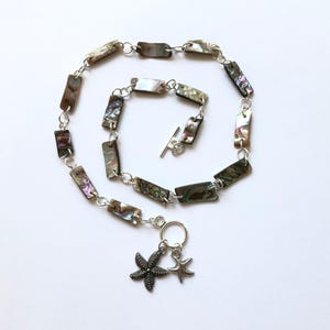 Abalone Necklace, Starfish Charm Necklace, Gift for Her, Mermaidcore, Beachy, Summer Necklace, Coastal Grandma, Abalone Shell, Unique Gift