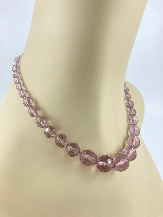 Purple Crystal Bead Choker, Vintage, Gift for Her… - image 3