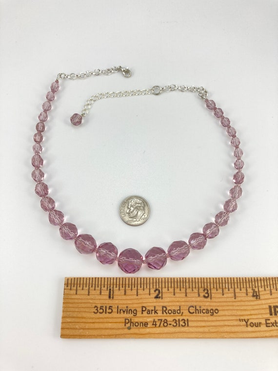 Purple Crystal Bead Choker, Vintage, Gift for Her… - image 5