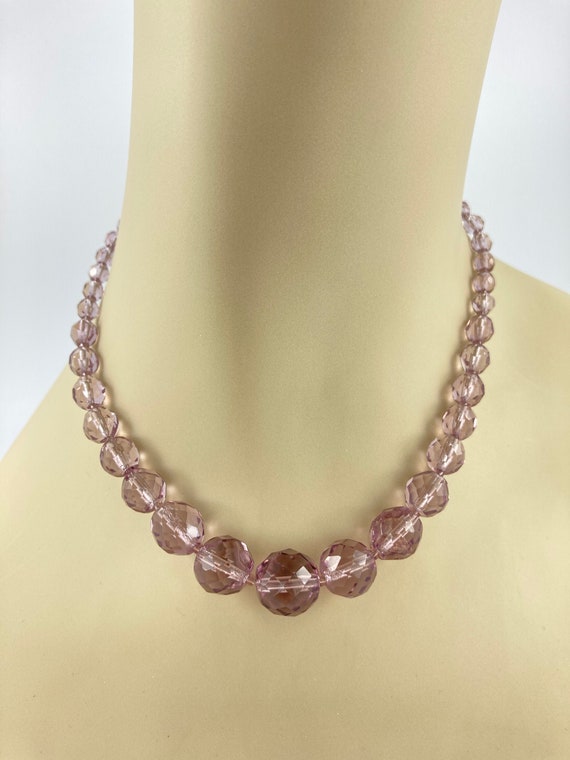 Purple Crystal Bead Choker, Vintage, Gift for Her… - image 1