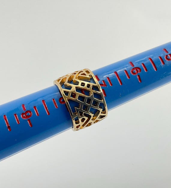 Gold Geometric Modern Statement Ring - image 6