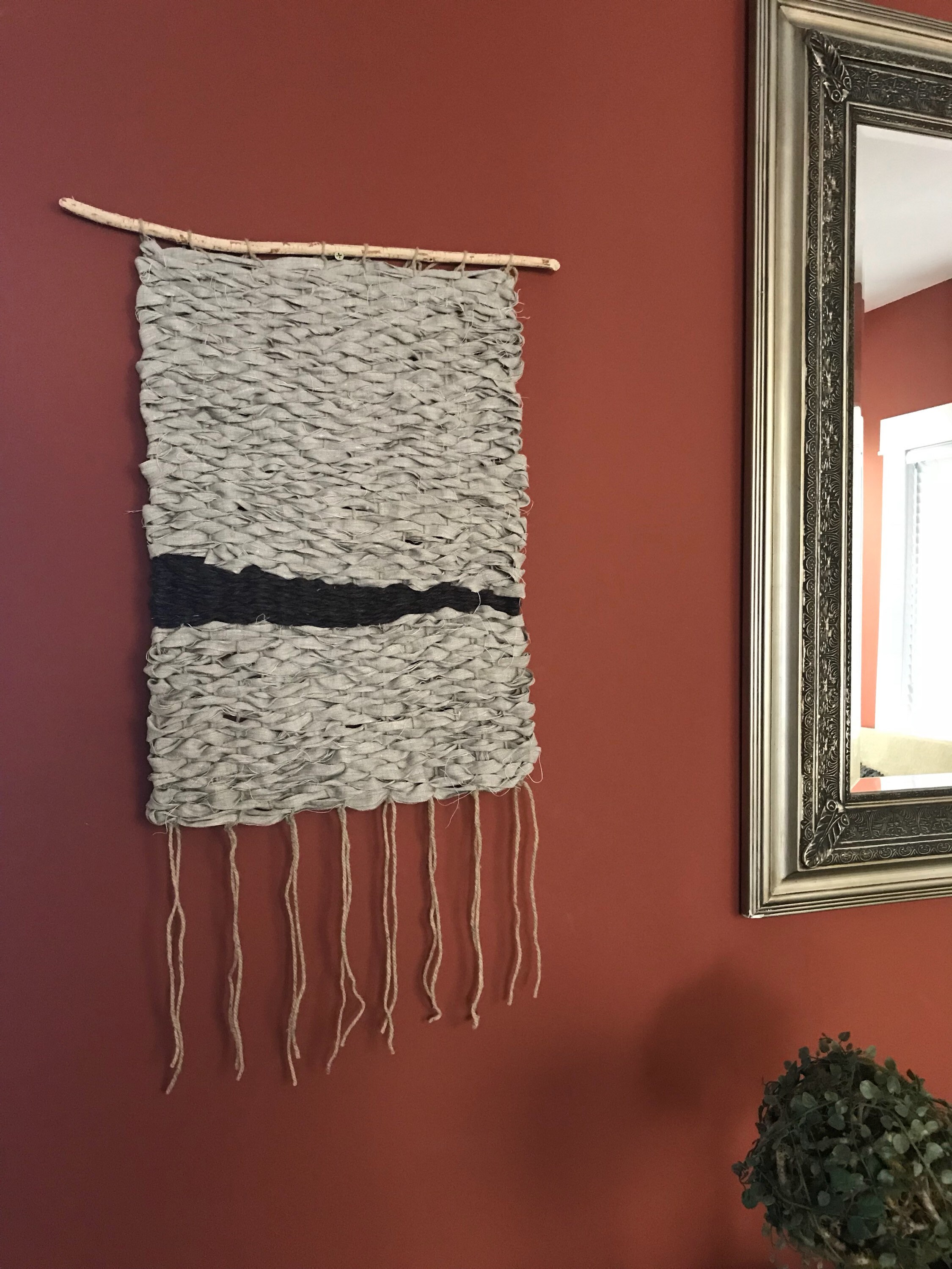 Natural woven linen wall hanging beautiful linen and wool Etsy