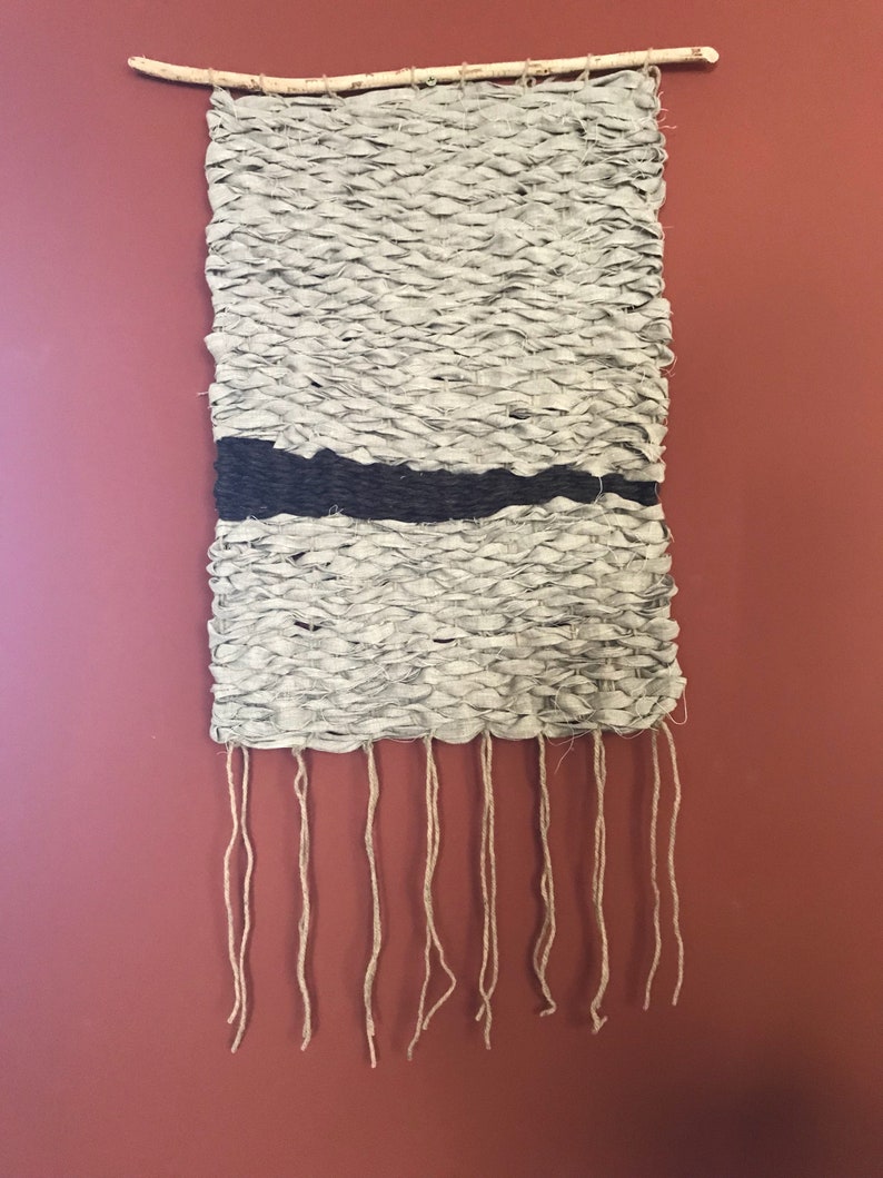 Natural woven linen wall hanging beautiful linen and wool Etsy