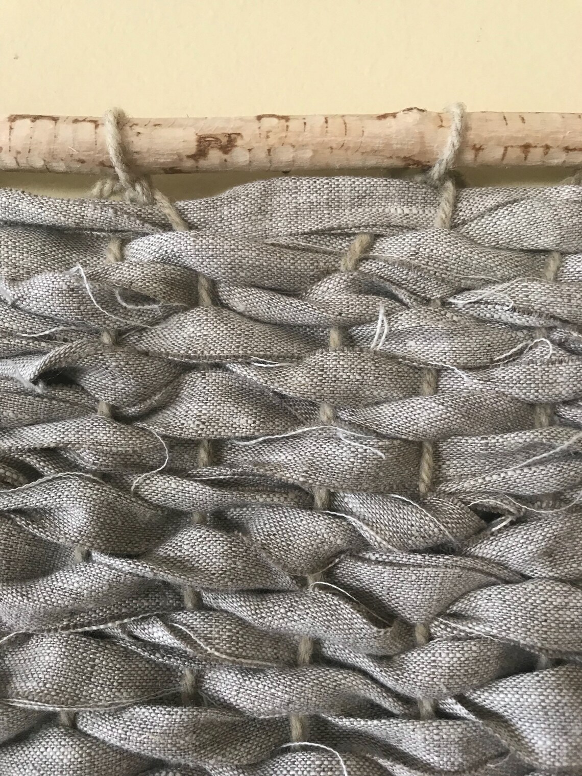 Natural woven linen wall hanging beautiful linen and wool Etsy