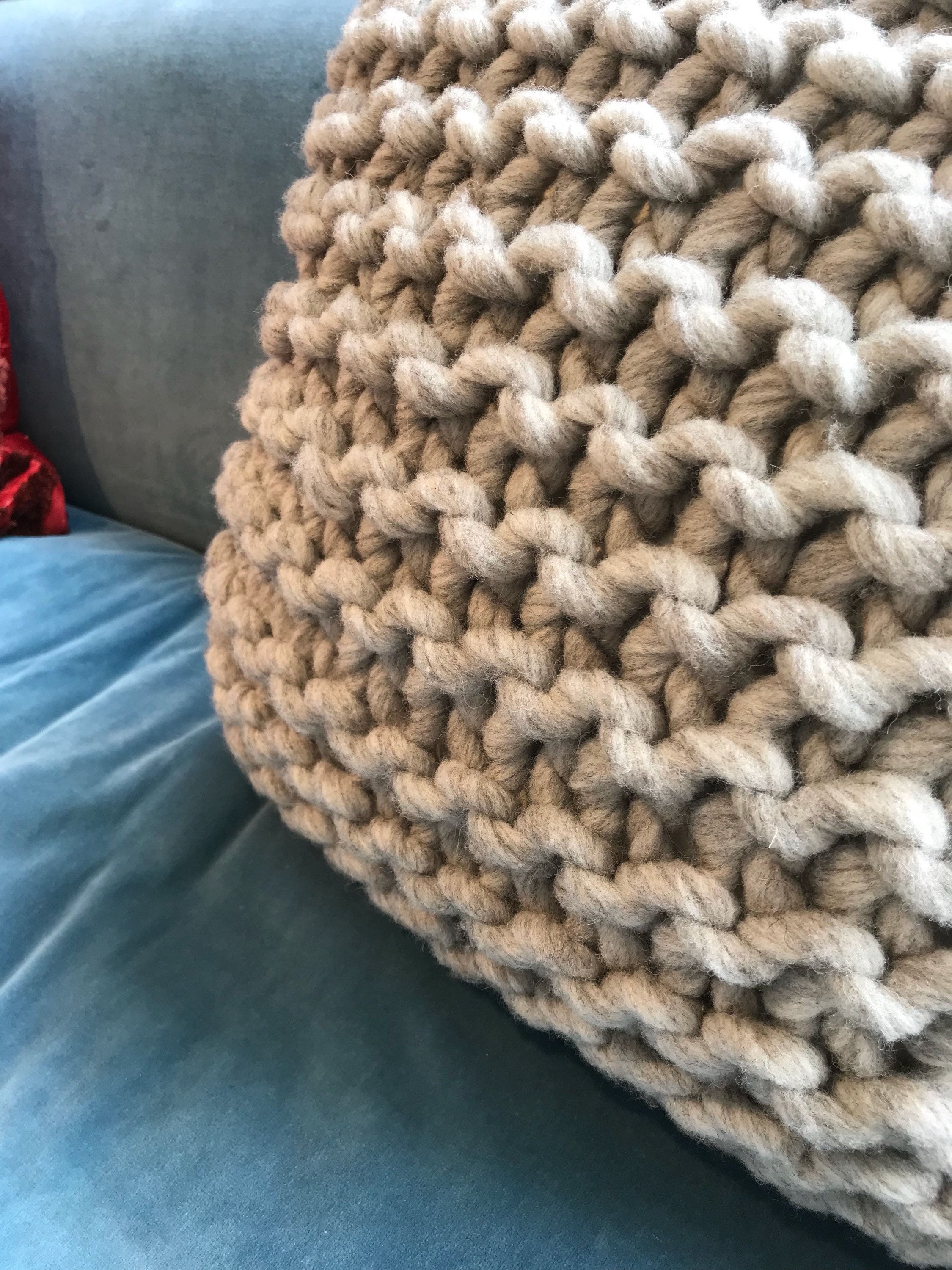 This Chunky Knit Pillow is made with natural handspun yarn and Etsy