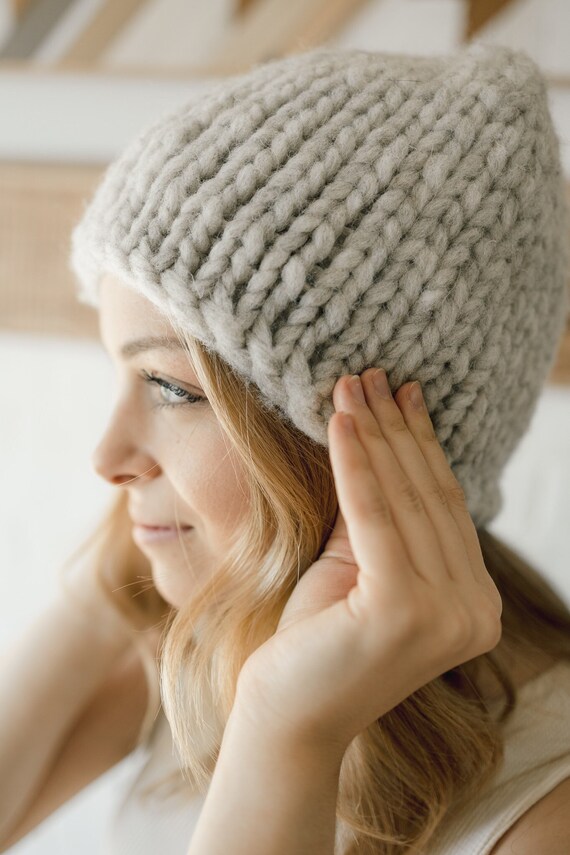 Chunky Wool Toque Natural Canadian Wool 