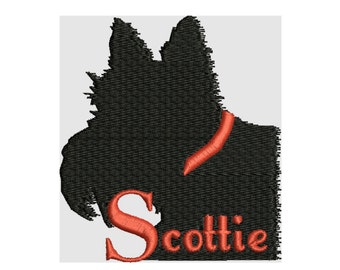 SALE embroidery design dog, Scottish Terrier