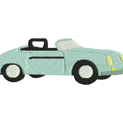 Classic Car Machine Embroidery Design Etsy