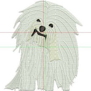 Coton de Tulear  design dog, Cotton dog, 2 designs, 1 is less dense by 1,000 stitches