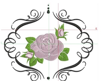 rose embroidery design