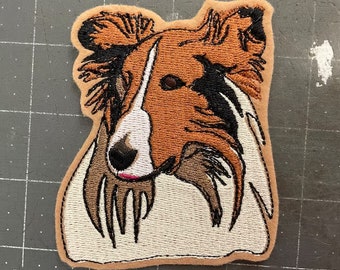 machine embroidery ,Collie embroidery design dog
