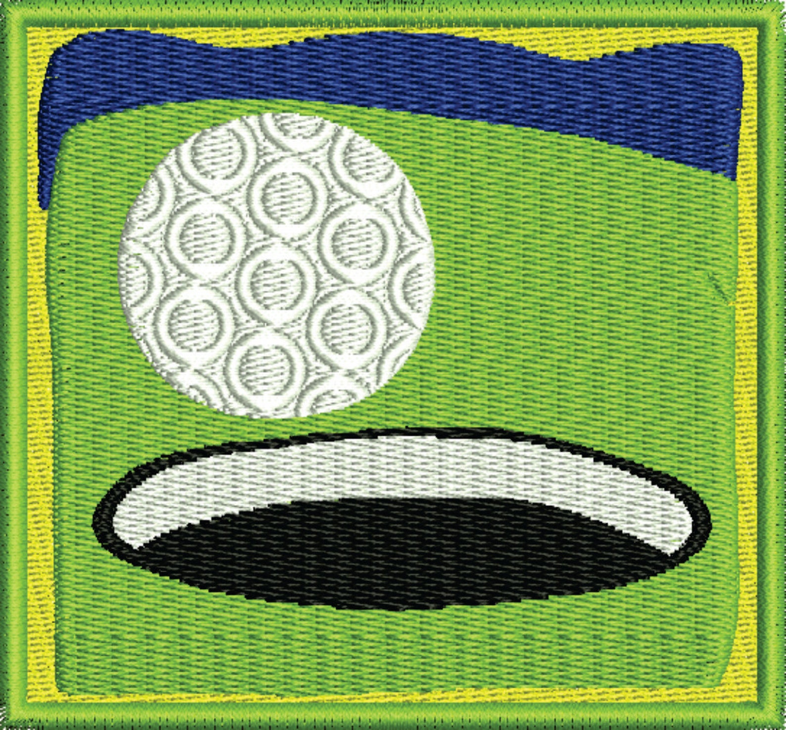 Golf ball embroidery design golf Etsy