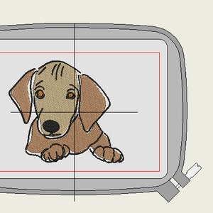 Dachshund embroidery design dog 5 X 7 HOOP AND 4 X 4 HOOP image 4