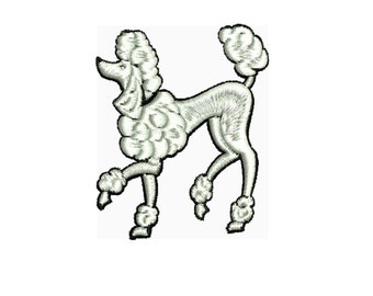 Poodle embroidery design dog