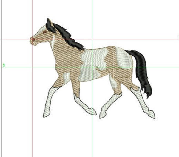 Paint Horse Head Embroidery Machine Design Digital Download Etsy Canada