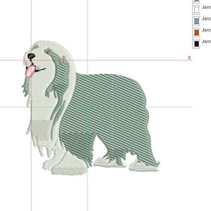SALE Bearded Collie embroidery design dog