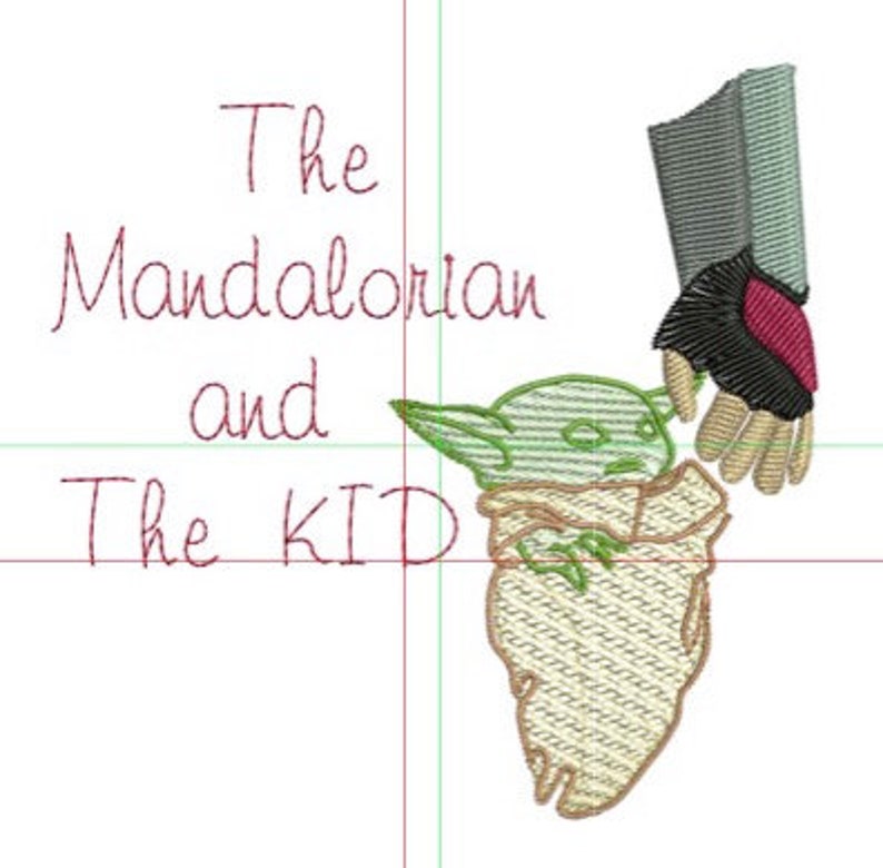 Embroidery Design The Mandalorian And The Kid 3 Sizes 4 X 4  Etsy