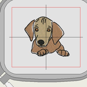 Dachshund embroidery design dog 5 X 7 HOOP AND 4 X 4 HOOP image 3