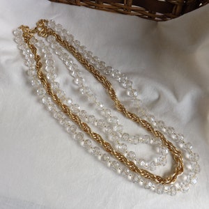Sarah Coventry Golden Ice Necklace 8728    Beads, Vintage