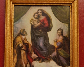Dollhouse Framed Stamp &quot;Sistine Madonna&quot;