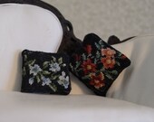 Dollhouse Miniature Petit Point Pillows Bright Garden Pair