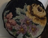 Dollhouse Miniature Micro Petit Point Pillow Multicolored Floral