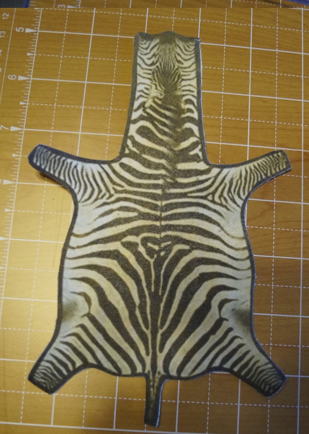 Miniature Faux Zebra Skin Rug Etsy