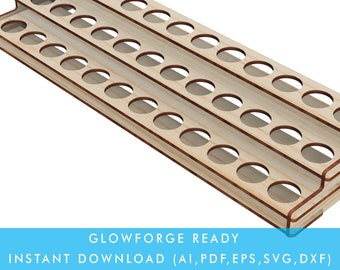 36 bottles, 3 Layer Essential Oil Display Stand Shelf Holder, Ready for Glowforge SVG Laser Cut File Instant Download, Accept Custom Order