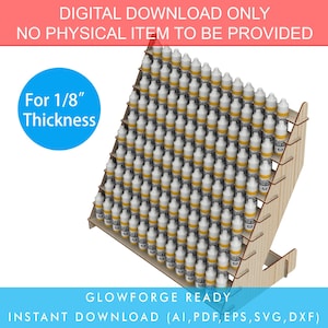 135 bottles, 10 Layers Vallejo Bottle Paint Rack, Essential Oil Display Stand Shelf Holder, Ready for Glowforge SVG Laser Cut Files