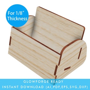 Suporte de cartão de nome/suporte de exibição de cartão de visita, arquivo svg de Glowforge cortado a laser pronto