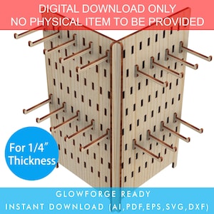 Laser cut Wood Pegboard jewelry display svg, keychains display stand svg file, Interlockable, glowforge svg files for Craft Fair Trade Show