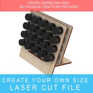 Kundenspezifische Bestellung Laser Cut Datei für Flaschen Display Rack / Display Ständer für ätherische Öle / Halter für ätherische Öle / Flasche Display