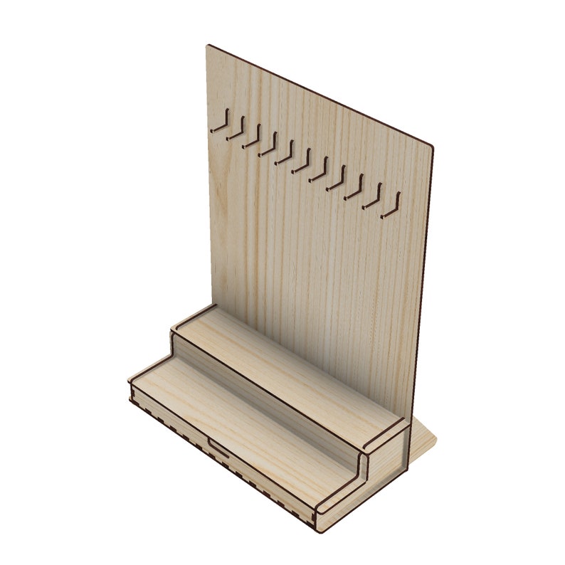 Vector File Display Stand 450x600mm 11 Hooks Product Display Stand With 2 Steps / One Drawer ...