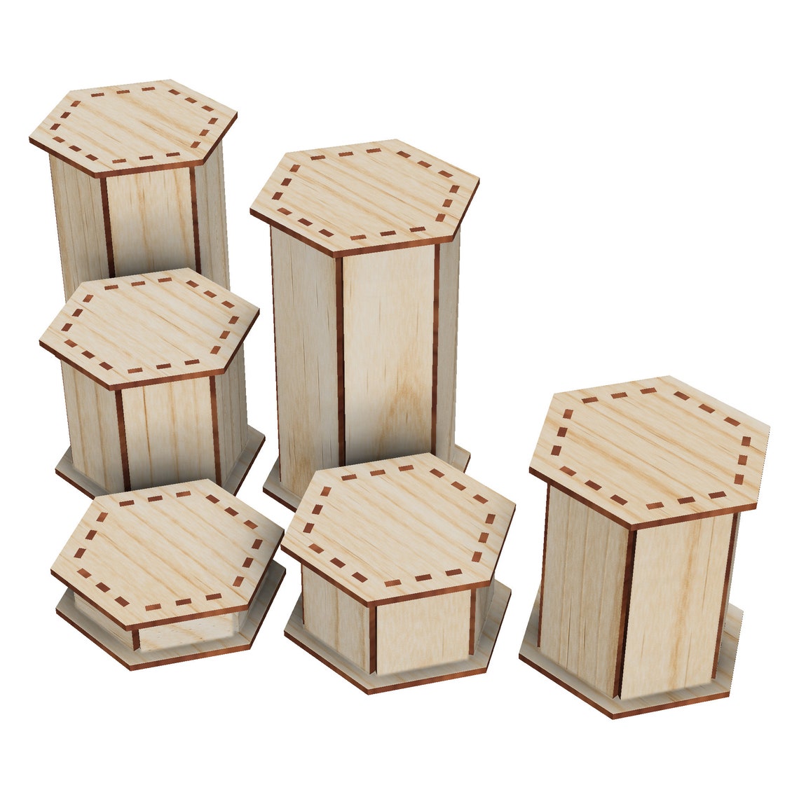 Hexagonal Countertop Riser Display Pedestal Display Column - Etsy