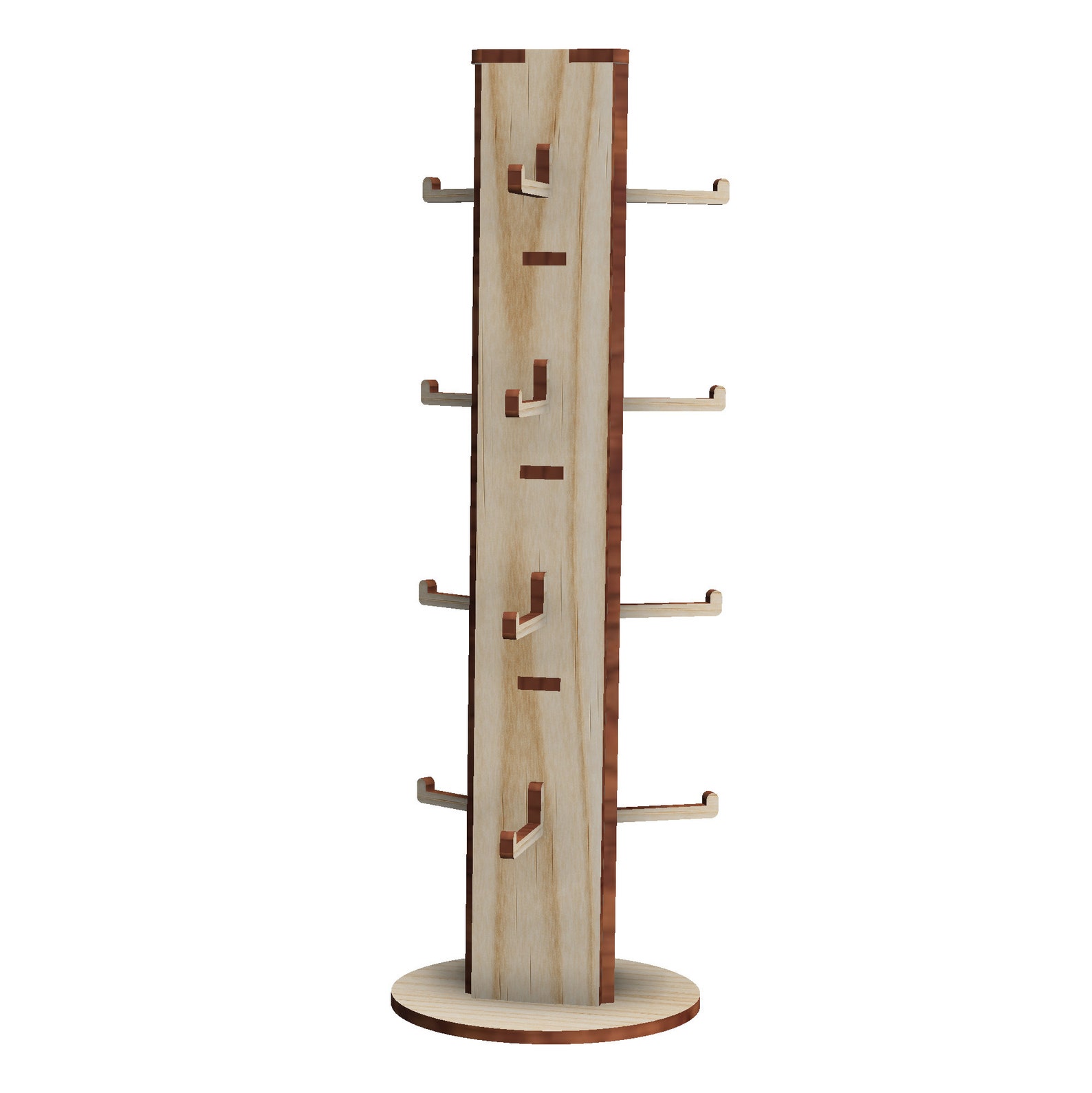 3 Sided 12 Hooks Retail Display Rack Counter Top Stand for Etsy