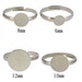 Ring Bases Jewelry Making Supply Supplies Components Findings with Pad, Silver Tone, Pack of 12 pcs