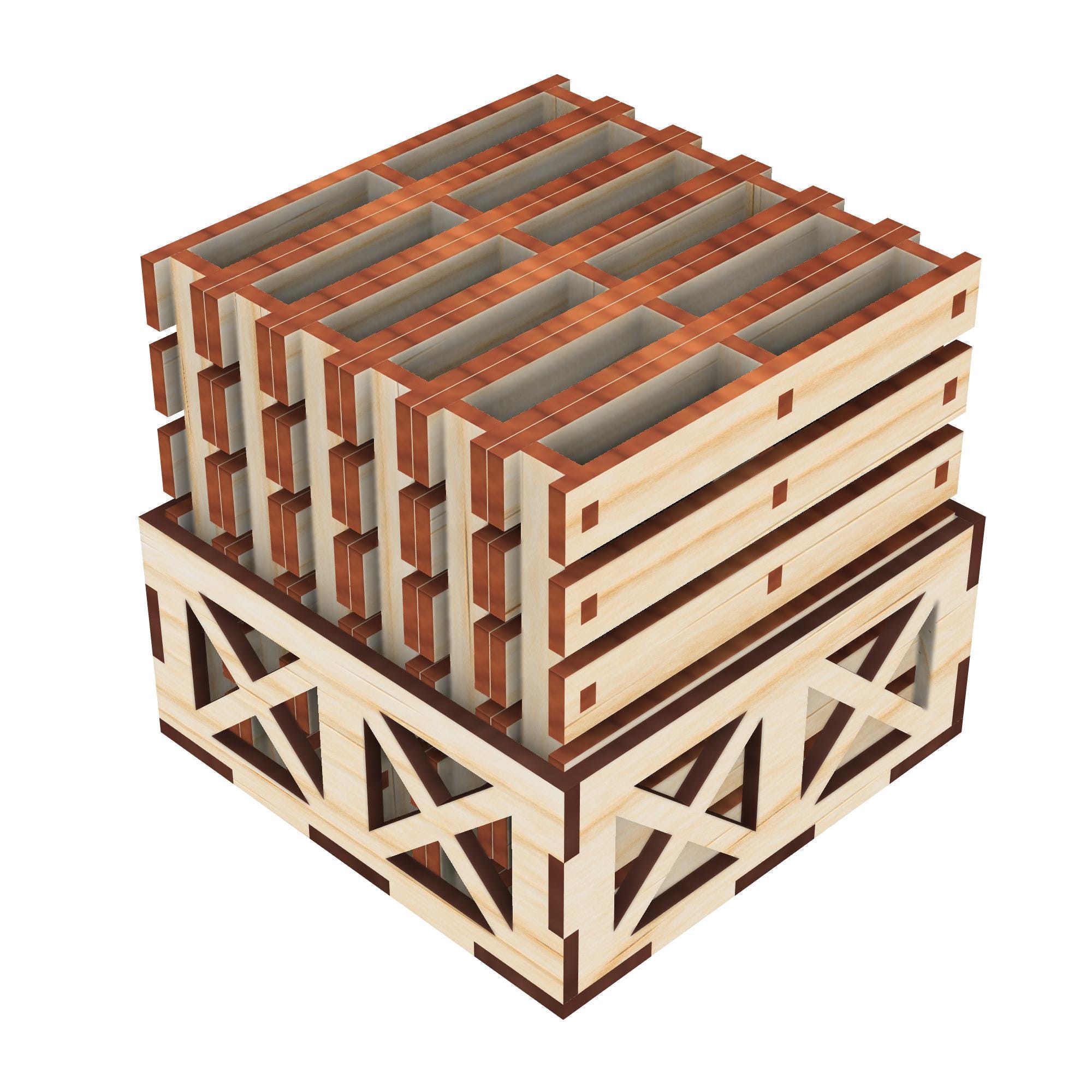 Laser Cut File for Pallet Coaster With Box, Pallet Drink Coaster, SVG ...