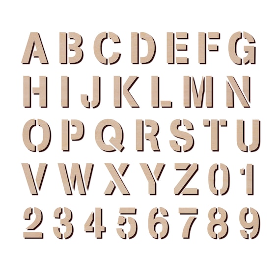 Letter Stencils Svg