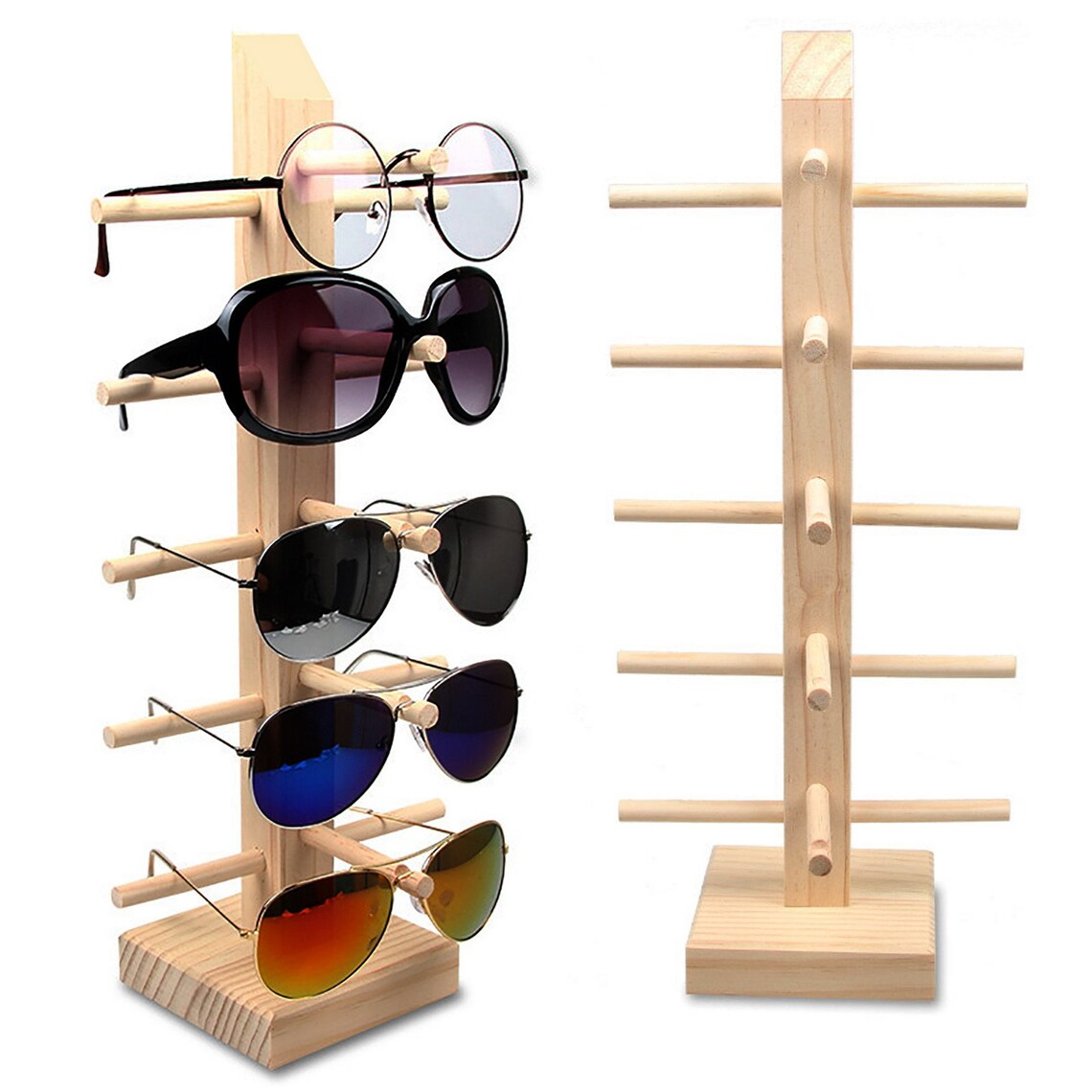 3/4/5/6 Tier Wooden Sunglasses Eyeglasses Display Shelf Rack Etsy