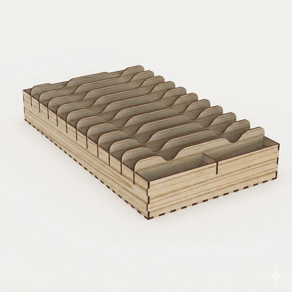 Custom Compartment Tray Laser Cut File | Bespoke Grid Organizer | Made ...