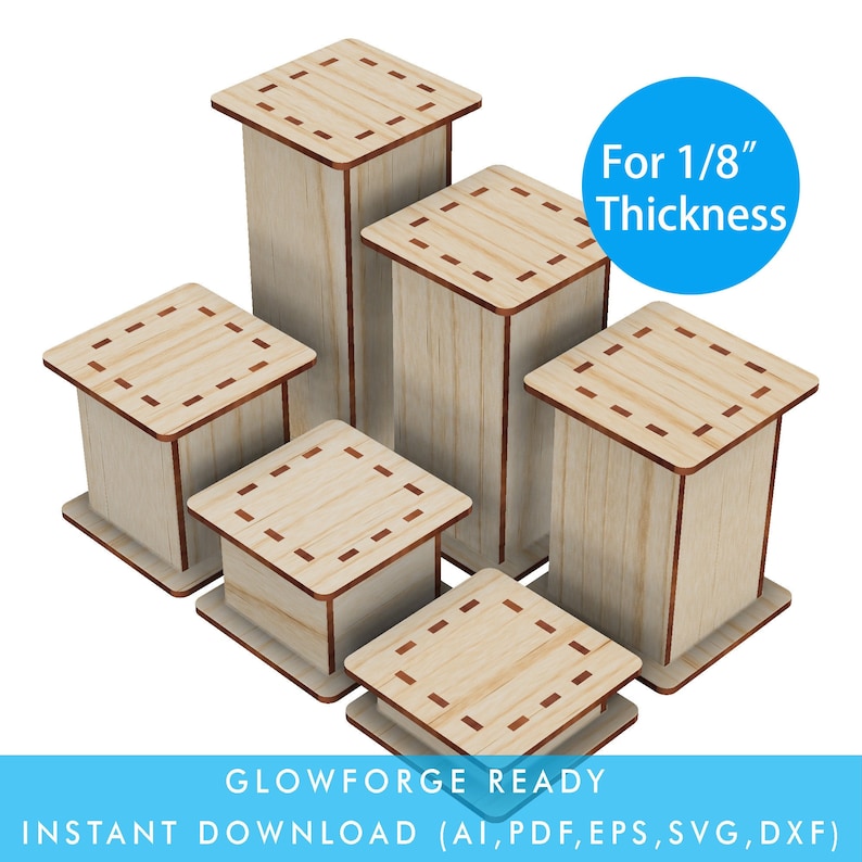 Square Countertop Riser Display Pedestal Display Pillars Etsy