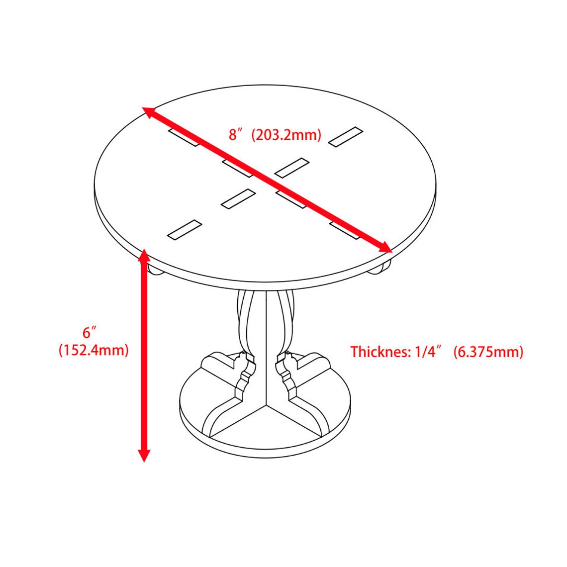 8 Round Riser Countertop Table Display Stand Retail Etsy