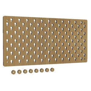 48x24cm Wall Keyhole Pegboard Vector file for laser cut, Ready for Glowforge SVG, Perfect for Greenhouse Cabinets, Customizable for Storage