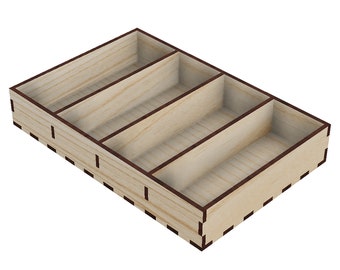 Custom Order Jewelry Compartment Tray with your dimensions vector file for laser cut, Great for Storage, Store Display, Glowforge file SVG