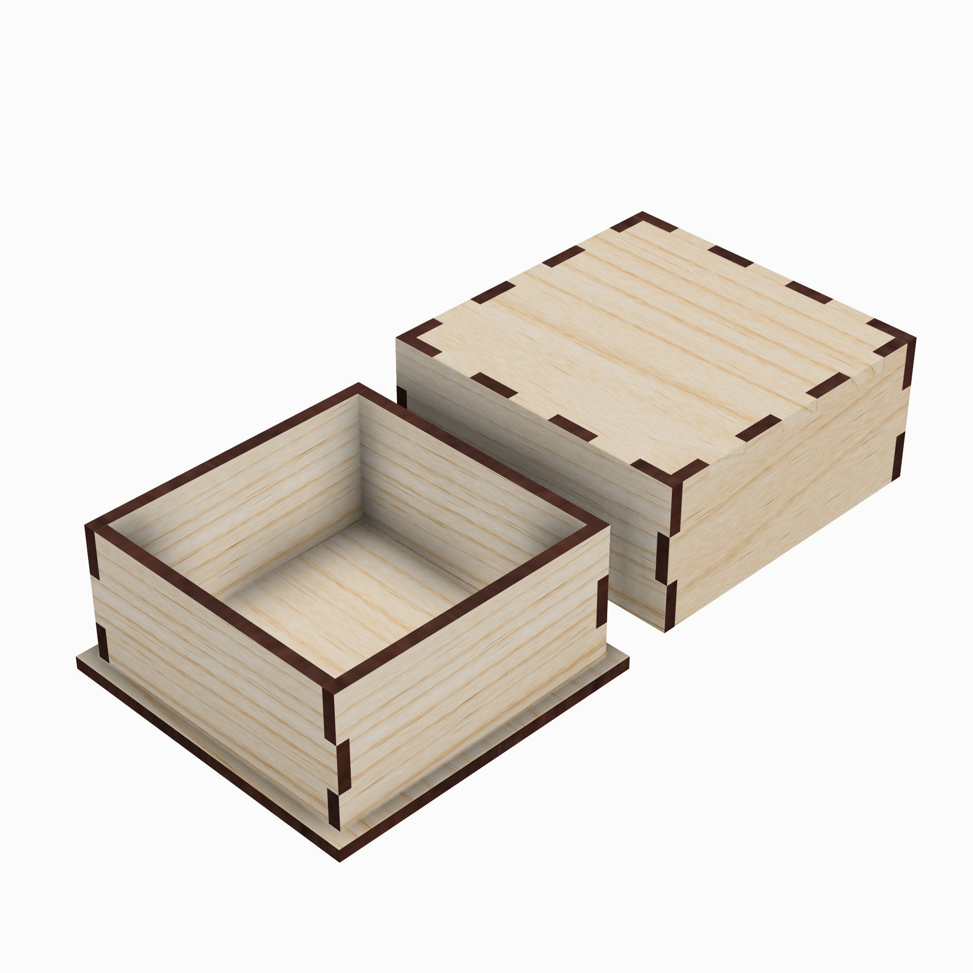 Total 192 Different Two Piece Box, Bundle Laser Cut Svg Files, 24 ...