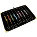 Black Velvet Bracelet / Necklace Jewelry Display Board with 20 Hooks and Golden Decoration Corner, Jewelry Display Insert for Tray Case