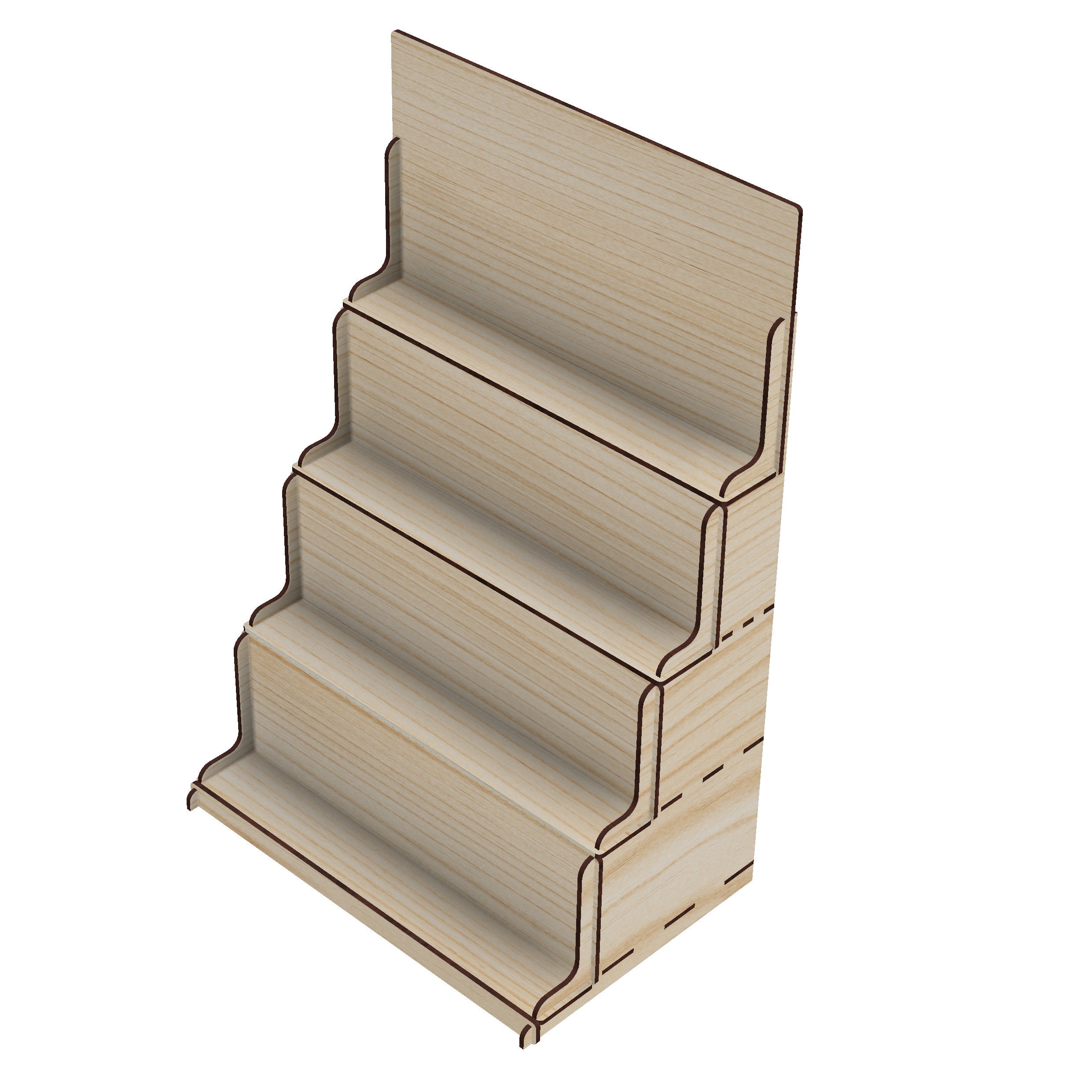 Vector File Display Stand 450x600mm 4 Layers Product Display Stand With Drawer in Back Vector ...