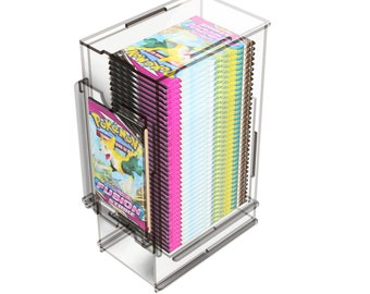 Acrylic Single Slot Trading Card Display Dispenser, Booster Pack