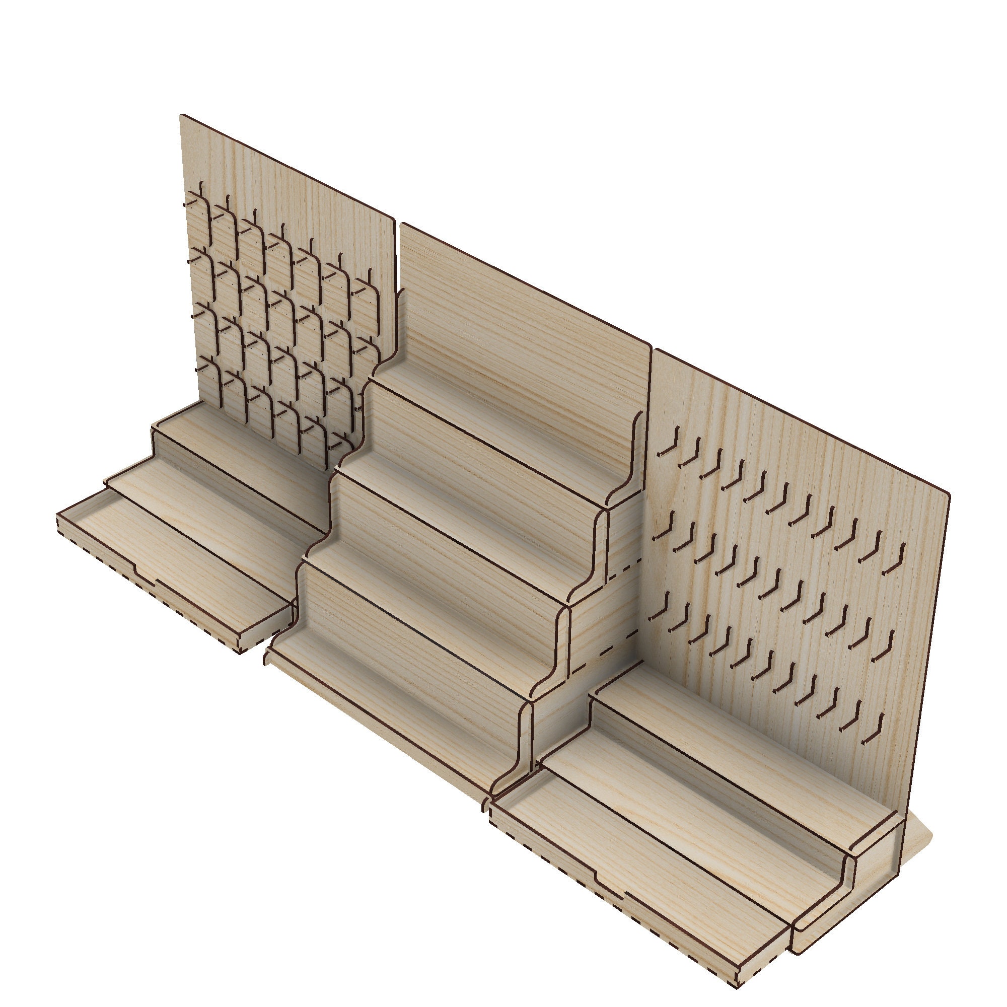 Vector File Display Stand 450x600mm 4 Layers Product Display Stand With Drawer in Back Vector ...