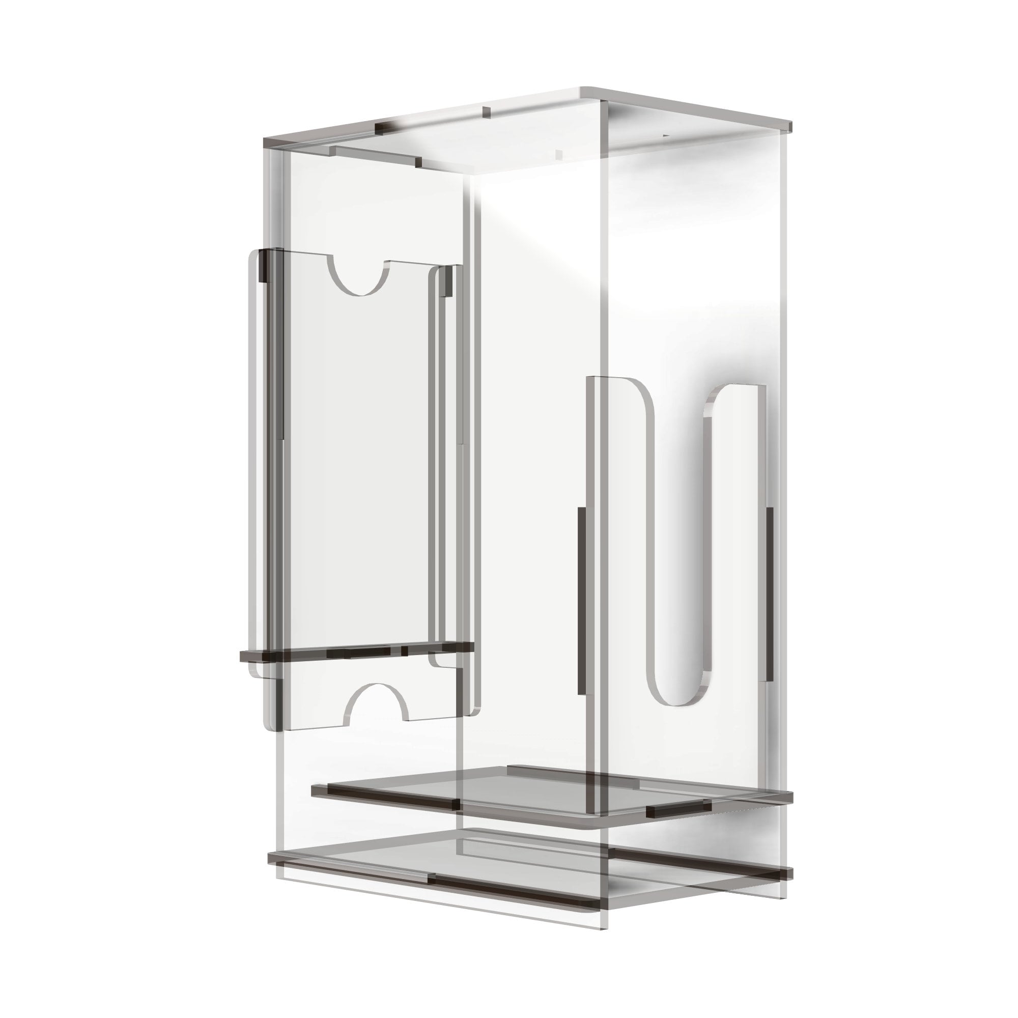 Acryldispenserbox, afsluitbaar, stembus transparant met